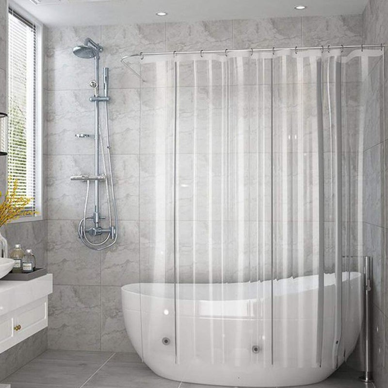 EurCross Extra Long Shower Curtain Liner, Waterproof Clear Shower Liner 72 x 86inches with 3 Bottom Magnets, Transparent - Image 2